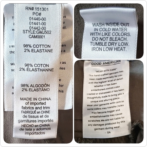 Good American Washed Camo Print Military Style Jacket Size 0/1 - S/M - Picture 9 of 13